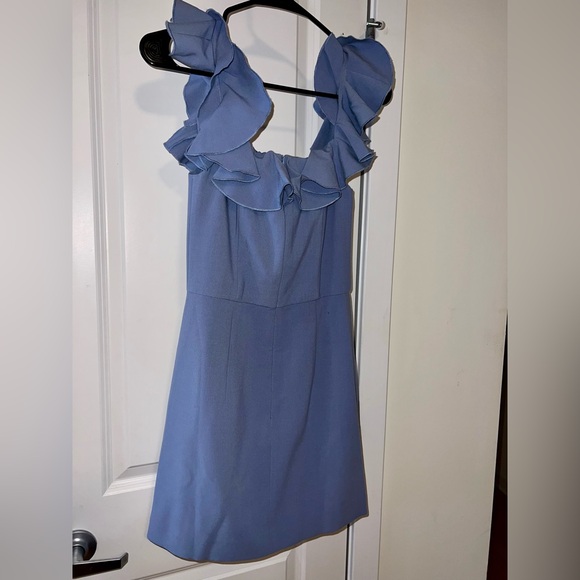 French Connection Blue Ruffle Mini Dress - Picture 6 of 6